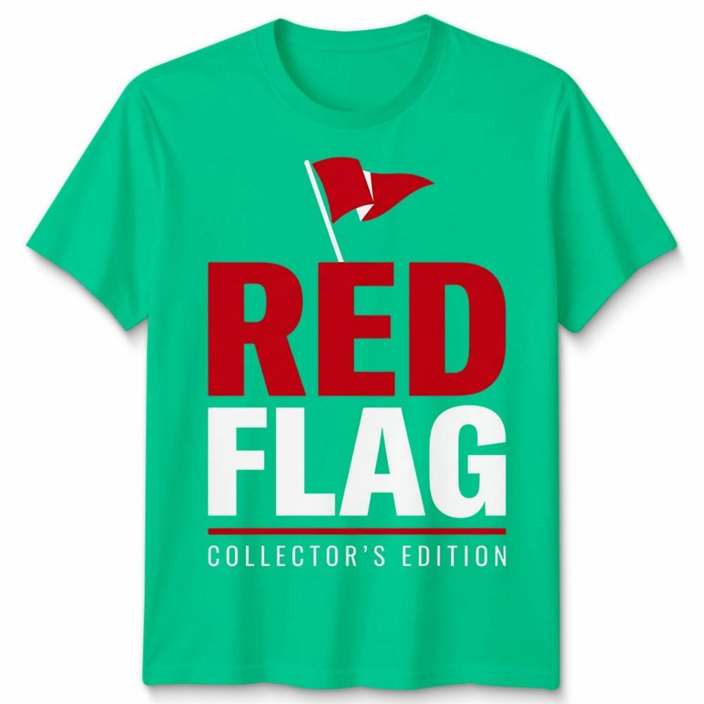 Red Flag Unisex T Shirt Funny Fun Gift Tee Unisexs Unisexs Top S