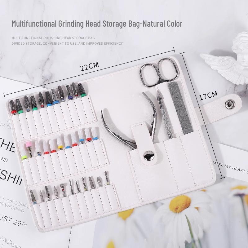 Tungsten Carbide Drill Bit with Ceramic Grinding Head for Cuticle Removal and Russian Manicure Prep