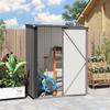 5.3 X 3.1ft Corrugated Steel Garden Shed - Light Grey