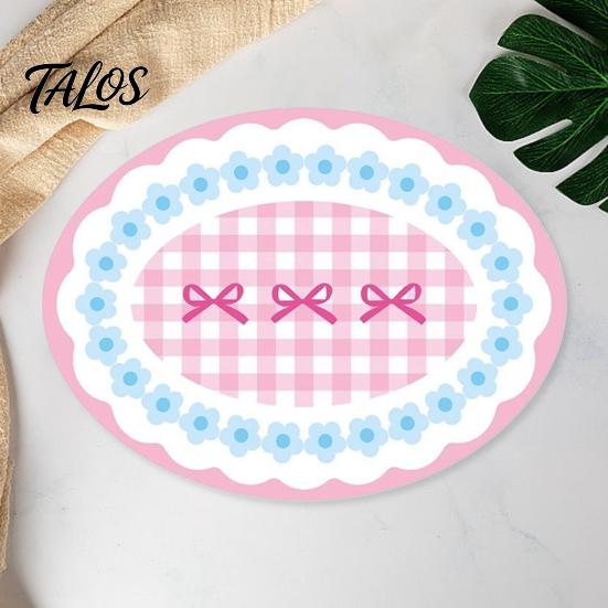 Durable Kitchen Mat Dining Table Placemat, Cartoon Pattern Printed, Heat-Insulating Stain-Proof Waterproof Mat, Countertop Wear-Resistant Easy