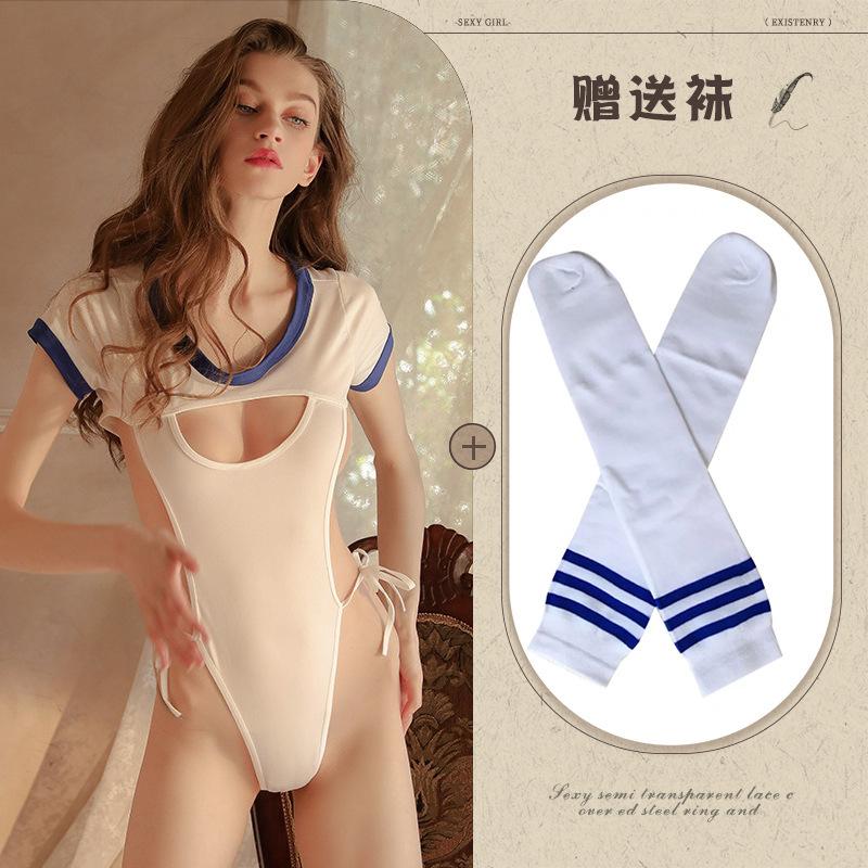 Sex lingerie sexy pure desire uniform one-piece open passion women hollow suit cosplay