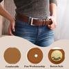 6Pcs Button Extenders for Pants Adjustable Pants Button Expanders Faux Leather Waist Extenders for Women Men Trousers 2.4x1"