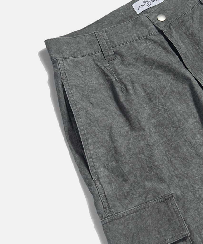 FIDO DIDO Vintage Washing Cargo Bermuda Pants Charcoal