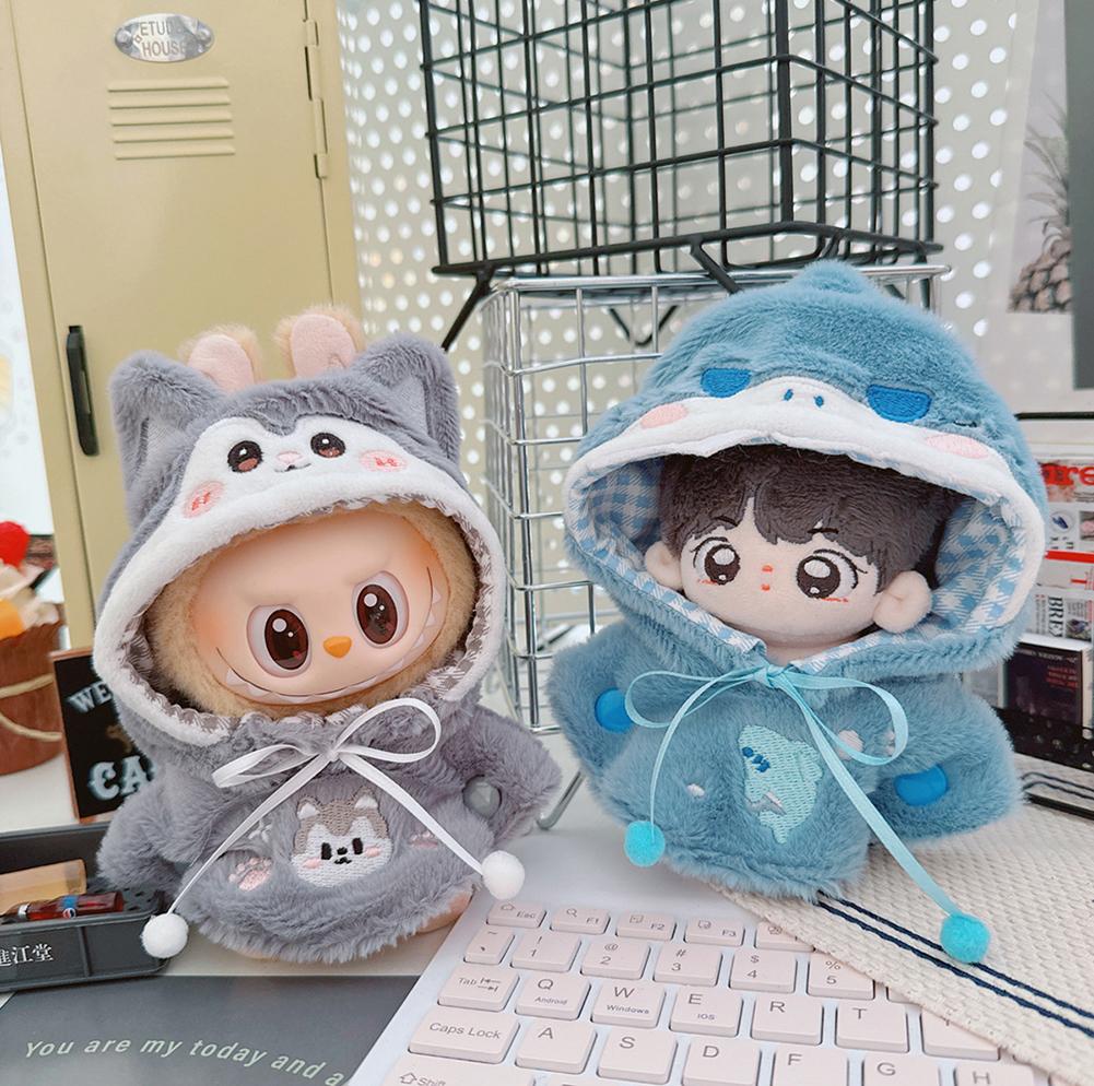 For 17cm Labubu Doll Clothes Fashion Clothes Cloak Doll Clothes Color Match Shawl Dolls Accessories Cute Decoration Little Clothes