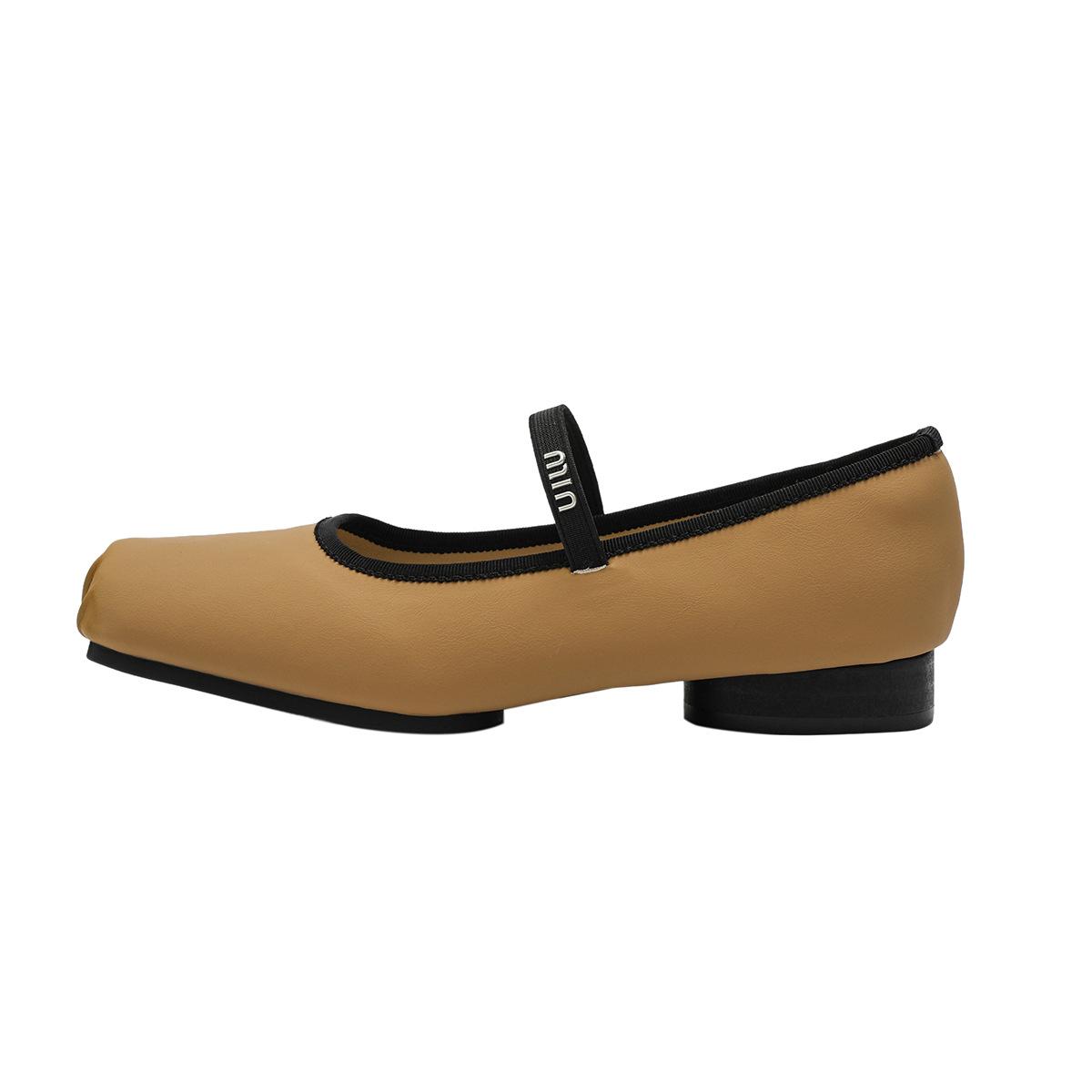 

Универсальные балетки Мэри Джейн одним словом с квадратным носком толстым каблуком женские туфли на низком каблуке с открытым верхом балетки 40