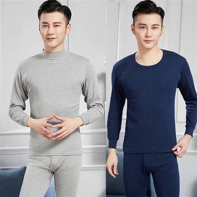 Men s Plus Size Thickened Winter Warm Set – Extra Wide Pants & Velvet Lined Top