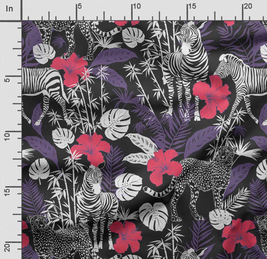 Soimoi Animals Print, Bavlna Cambric, Prošívací tkanina prodávaná The Yard 42 palců široká, bavlněná tkanina střední gramáže, Šicí potřeby,