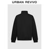 UR Men's Stand-Collar Half-Placket Letter Embroidery Sweatshirt