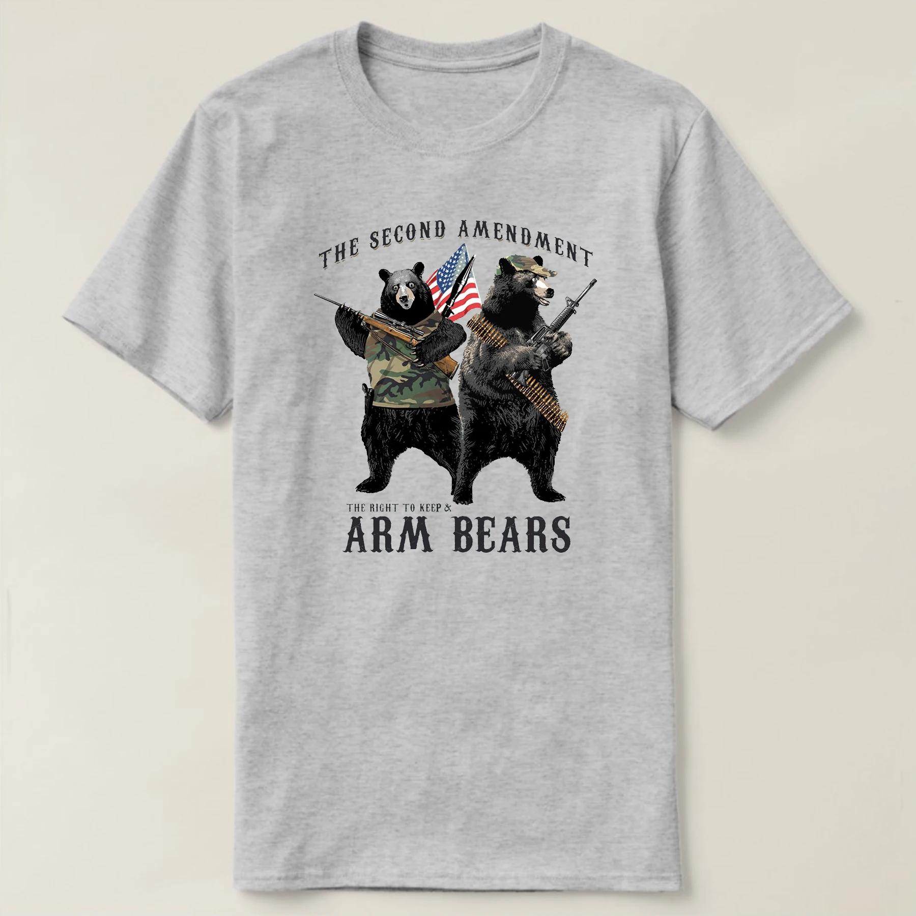 The Right To Keep and Arm Bears Novelty 2nd AUnisexdUnisext TShirt 100 Cotton ONeck Short Sleeve Casual Unisexs Tshirt Size S3XL S