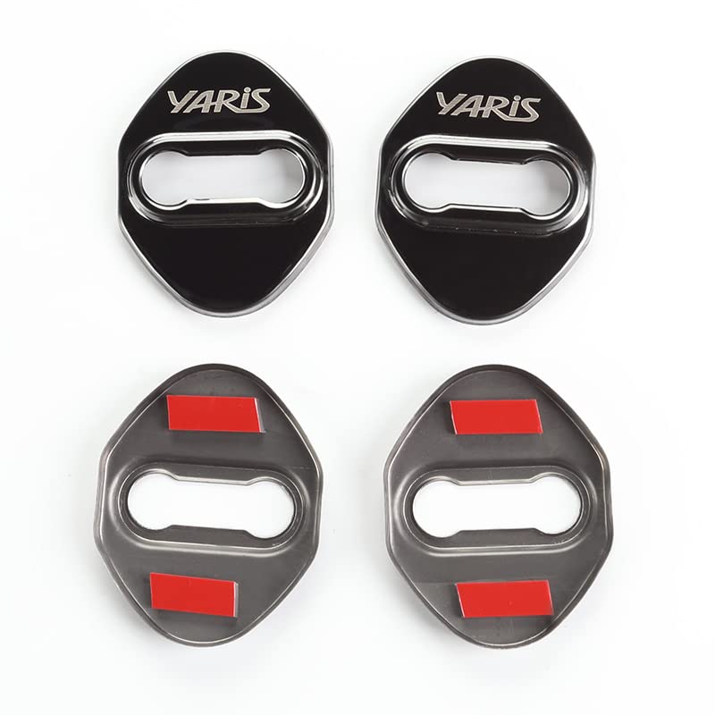 Haoshilianfa Cross Car Door Lock Door Striker Cover for Yaris 210 Series 150 Series 10 Series 15 Series Exclusive Accessories Mirror Stainless Steel