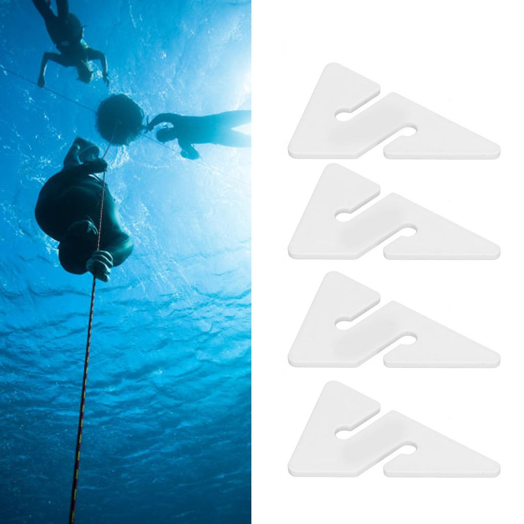 4Pcs Dive Line Marker Wreck Cave Dive Line Marker ABS Shape Rope Indicator for Techical Cave Diving Diver