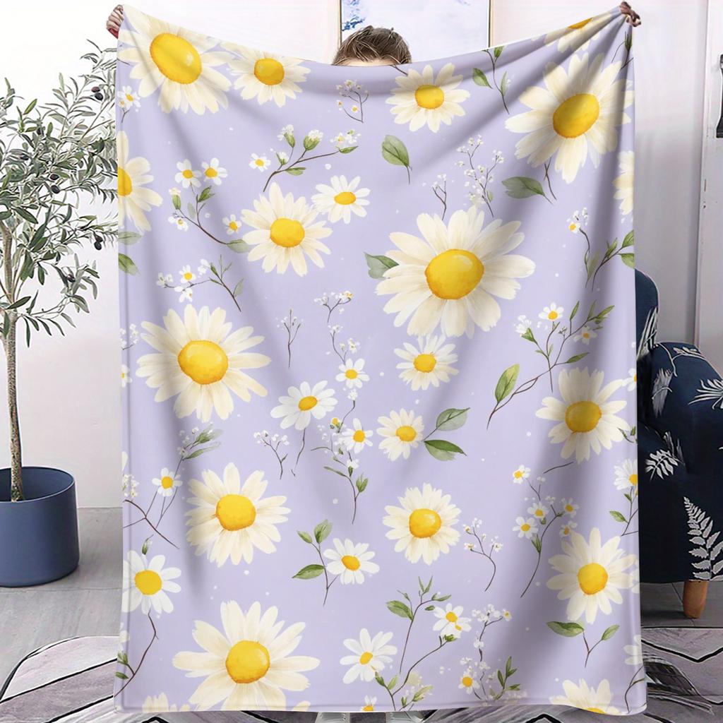 Pastoral Floral Butterfly Blanket Soft Fluffy Decorative Couch Bed Blanket AllSeason Multifunctional Throw Cover