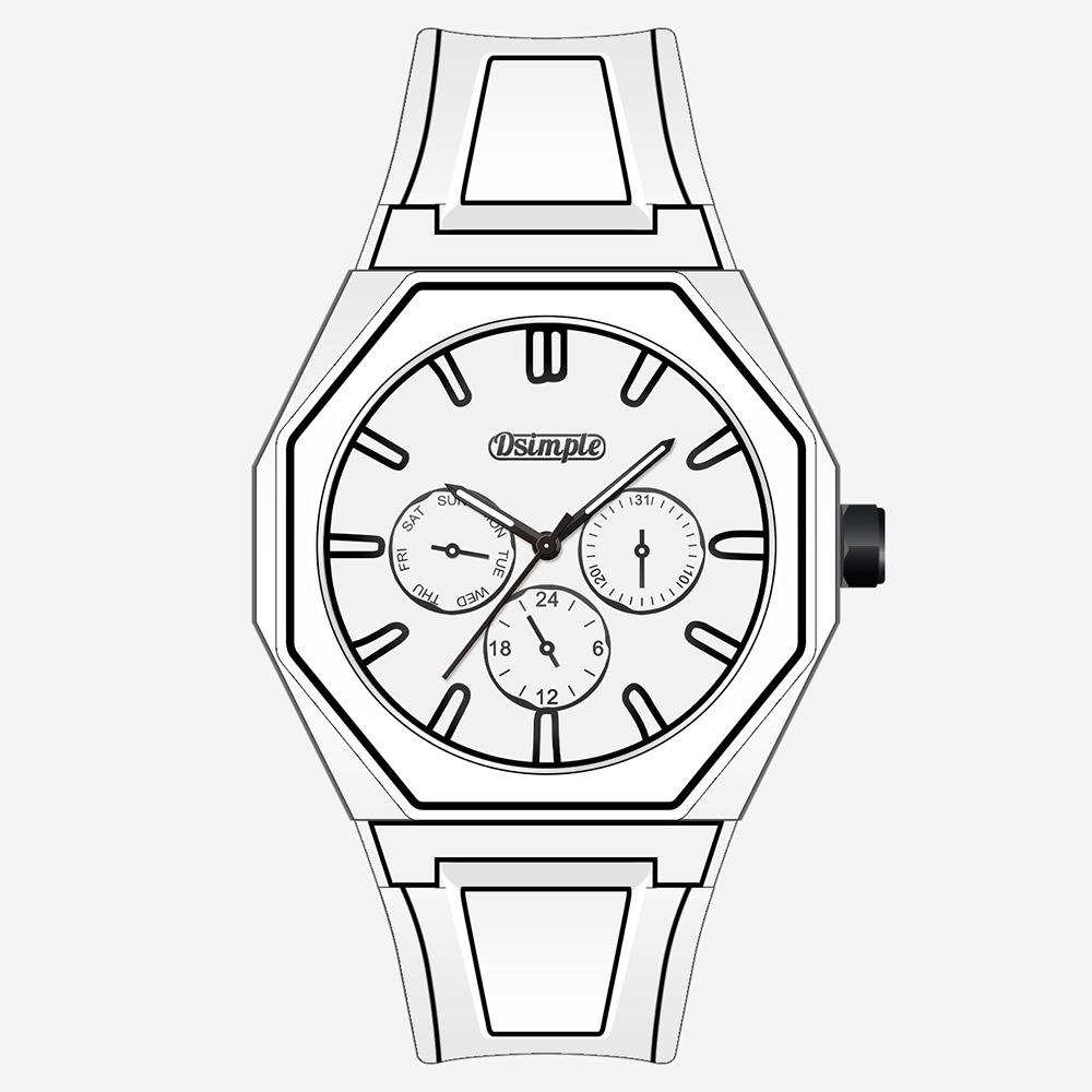 Watch Men'S Trend Animation Line Second Dimensional Art Personality Fashion Student Men'S And Women'S Quartz Watch