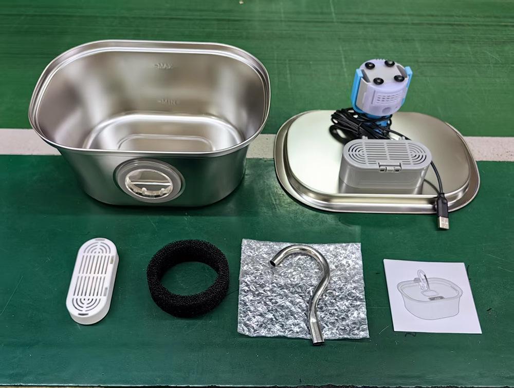 3.2L Swan Neck Stainless Steel Pet Drinking Fountain with Automatic Water Circulation & Filtration for Cats and Dogs