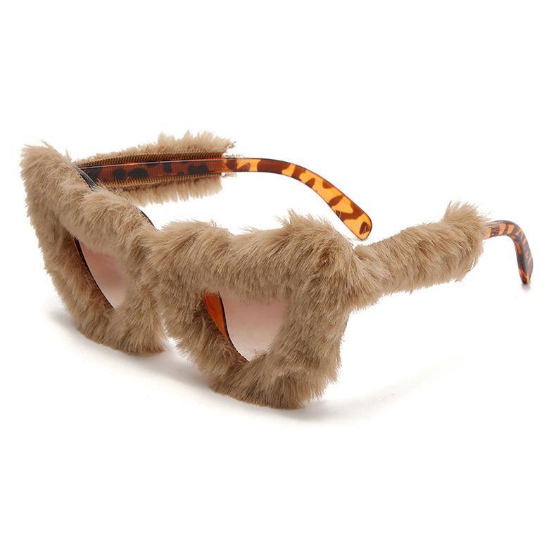 New Fashion Glasses Plush Love Sunglasses Peach Heart Dance Party Funny Heart Sunglasses