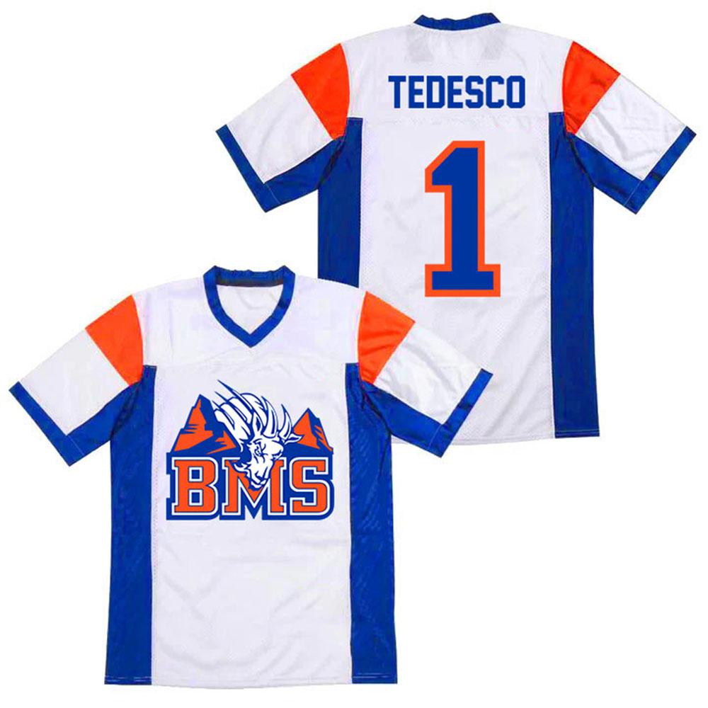 Moran 7 Castle 54 Tedesco 1 Jersey Blue Mountain State Football Tee Men Women Clothing V-neck Summer Tshirt Unisex