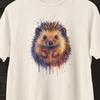 Animated Woodland Hedgehog T-shirt – Cute Animal Cuteness Gift for Nature Lovers, Woodland Animal Shirt, Happy Person Shirt, Trendy Tee
