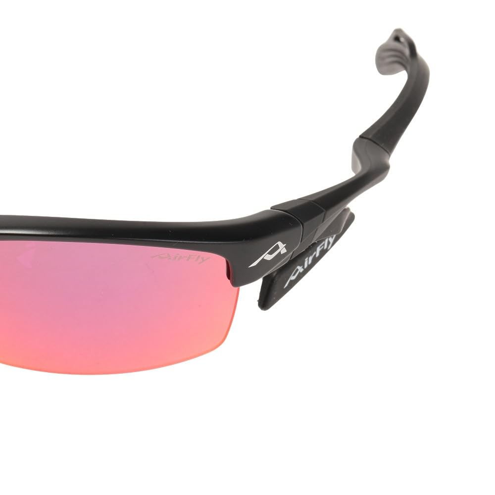 AirFly Sports Sunglasses with New Side Black Lens AF-303 C-1 Nose-Padded Pads, Frame/Mirror (AF-303 C-1 Black)