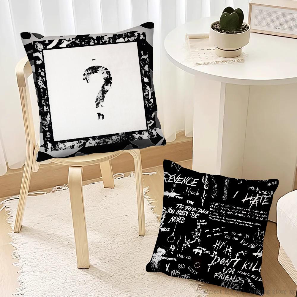 XXXTentacion Rap Hip Hop Music Singer Pillow Case Fashion Square Pillowcase Bedroom Sofa Room Ins Decoration Leisure Cushion
