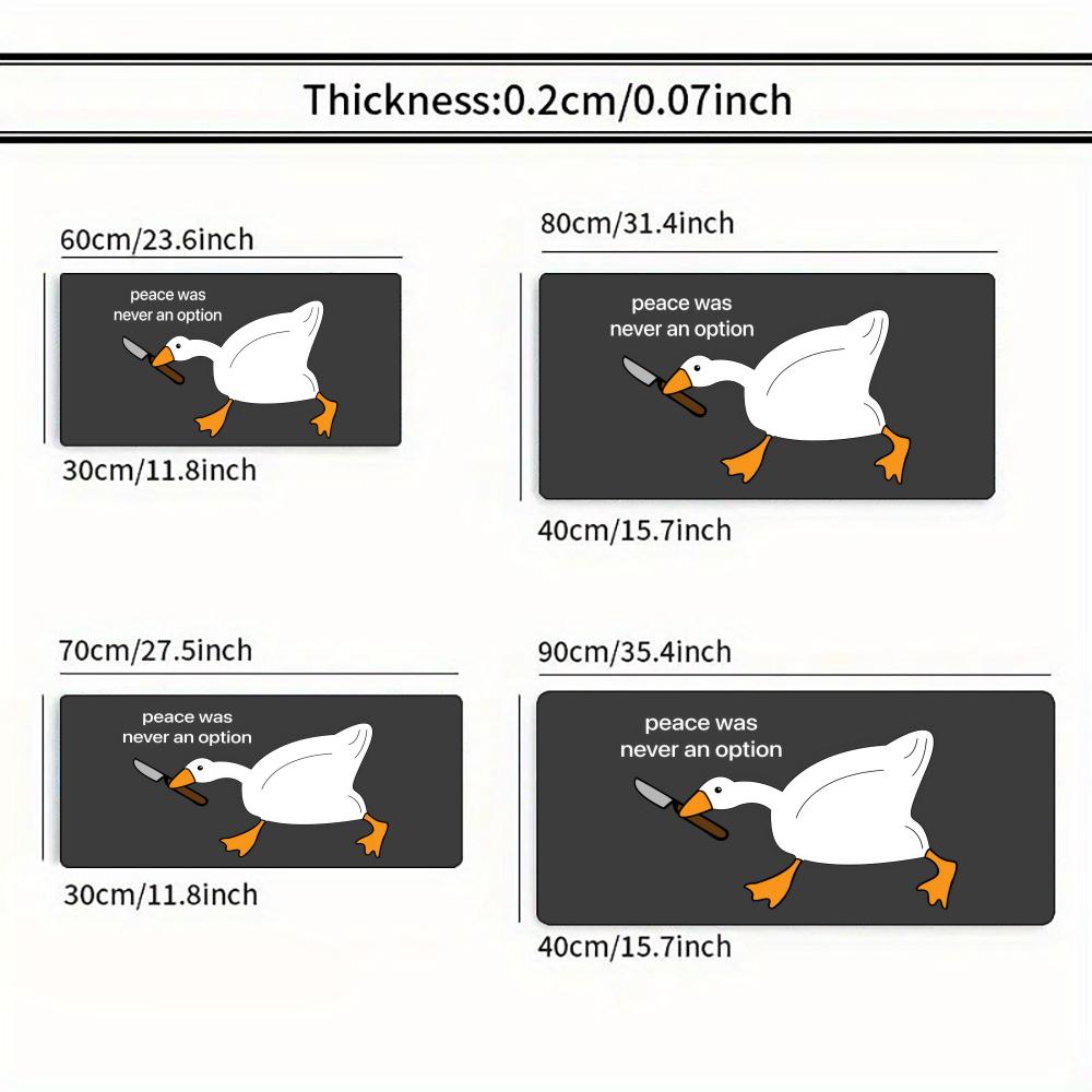 Goose Meme Mouse Pad Large Computer Office Game Table Mat XXL Rubber Anti-slip Stitched Edge PC Keyboard Mats Washable Desk Pads
