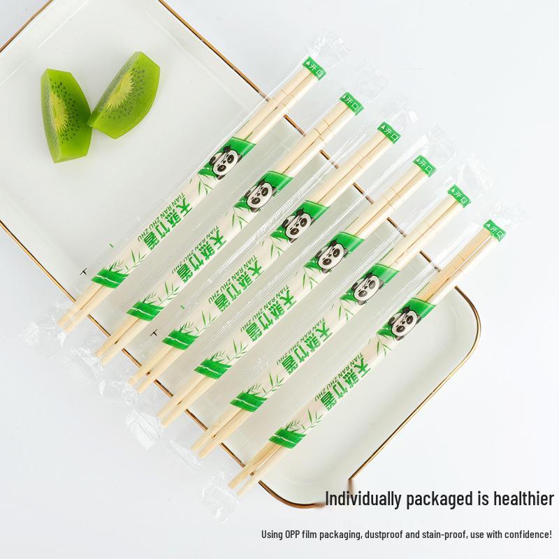 Bamboo Disposable Chopsticks for Single Person Use in Hygienic Fast Food Settings