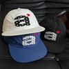 Retro Korean Letter Embroidered Baseball Cap, Mesh Wave Unisex Hat For Men Women Outdoor Streetwear Daily Headwear