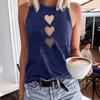 Damen Vielseitiges Weiches Tanktop mit Drei-Herzen-Print