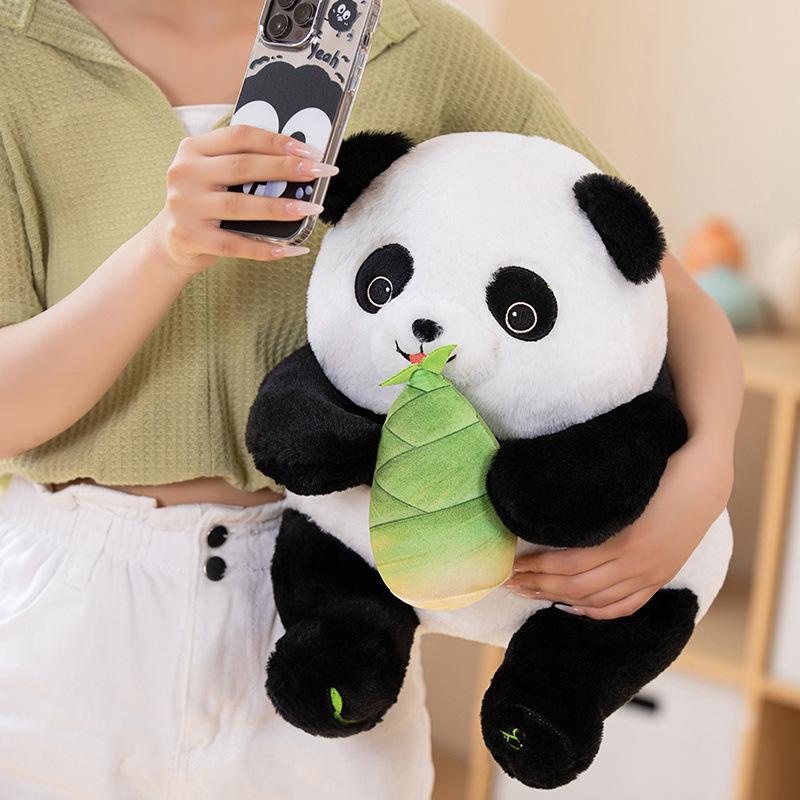 Cute Giant Panda Plush Doll Cartoon Hug Bamboo Panda Doll Children'S Birthday Gift Hug Sleeping Pillow