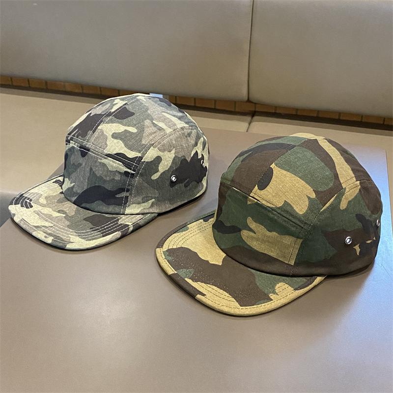 Spring Summer Camouflage Hat Men's Flat-brimmed Hip-hop Baseball Cap Women's American Retro Sunshade Street Sun Cap