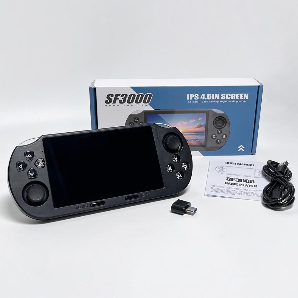 

SF3000 Retro Handheld Game Console - 4.5-inch HD Screen, GBA Compatible, Dual Joysticks