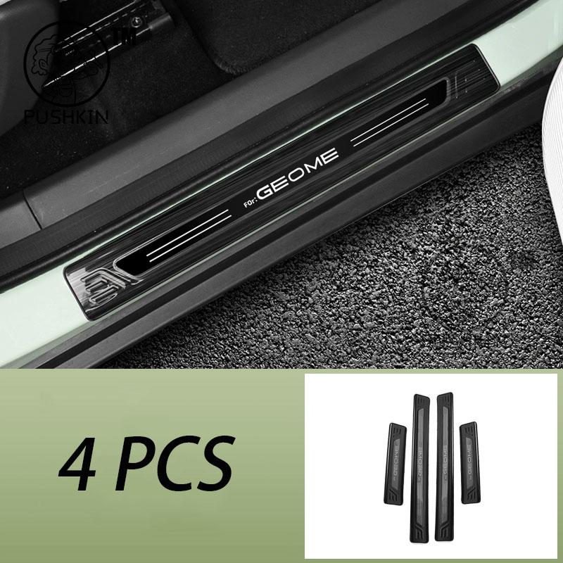 Pour Geely EX2 Proton eMas 5 Geely Geome Protections de Seuil de Porte de Voiture Acier Inoxydable Protection Cache Garniture de Seuil Autocollant Accessoires
