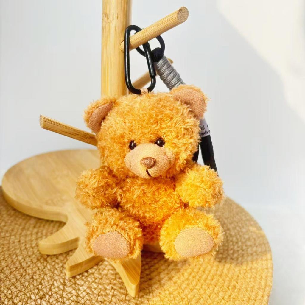 Wearable Teddy Bear Keychain Pendant – Plush Toy Gift for Graduation Season with Logo Print
