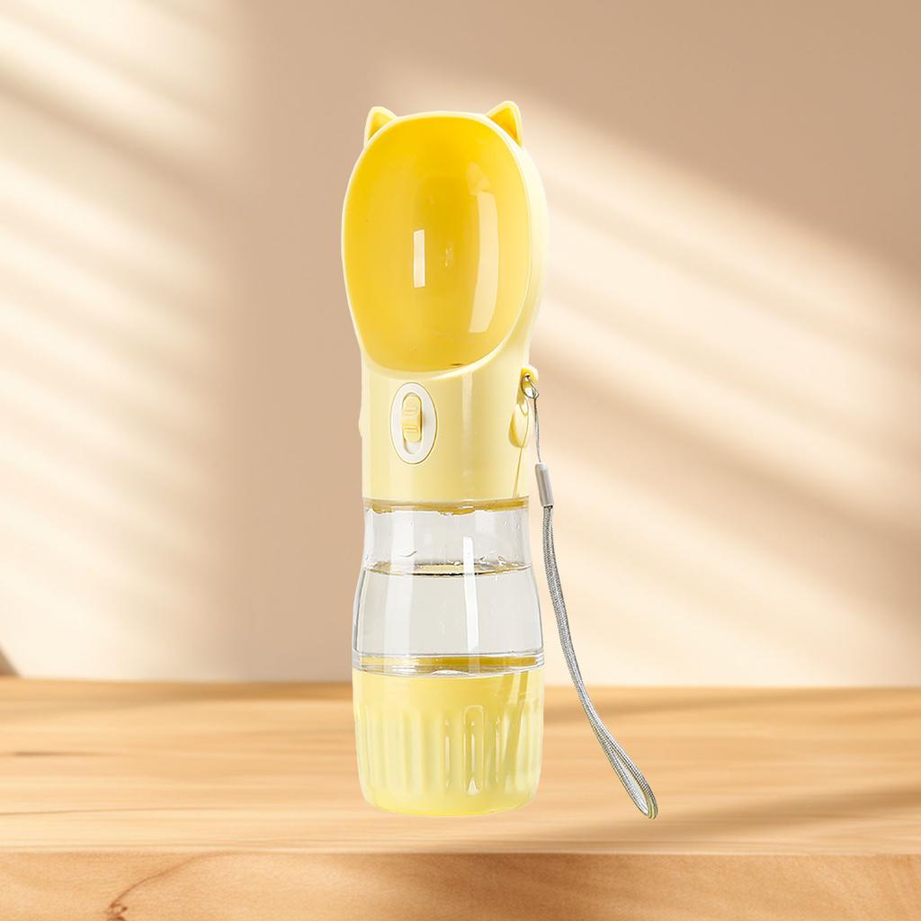 Pet Water Food Bottle Leakage Proof Portable Dog Water Dispenser with Drinking Feeder for Travel Walking