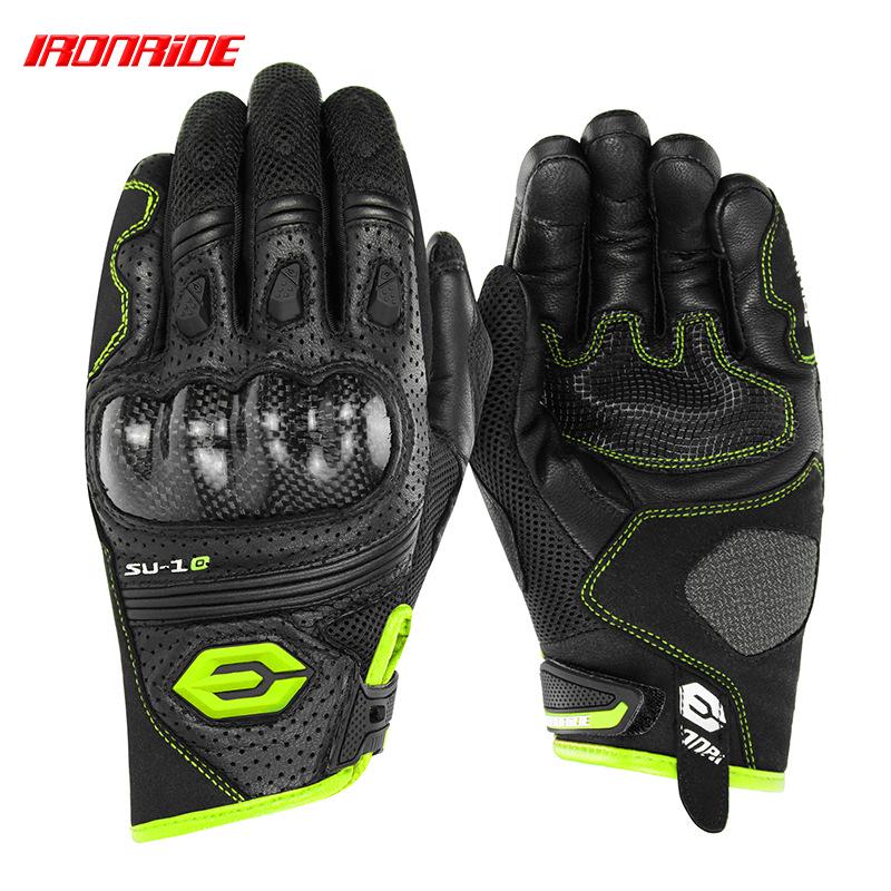 Men's Summer Motorcycle Racing Gloves - Breathable Carbon Fiber Off-Road Anti-Fall Design
