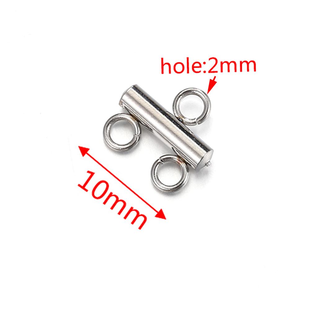 

20pcs Stainless Steel Necklace Bracelet Layer Clasps Pendant Bail Connector Drop DIY Connectors For Jewelry Making Supplies