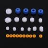 26pcs 2MM/2,3MM/3MM/3,17MM/4MM Engrenagem e manga de eixo de plástico para modelo de carro de aeronave