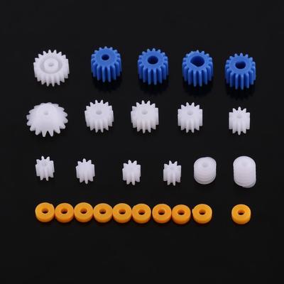 26pcs 2MM/2.3MM/3MM/3.17MM/4MM Plastic Spindle Worm Gear & Sleeve for Aircraft Car Model