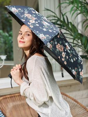 Pierre Cardin Flower and Butterfly Slim Manual 3-Stage Umbrella