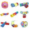 Colorful Rainbow Cat Tunnel Interactive Collapsible Pet Toy For Endless Fun