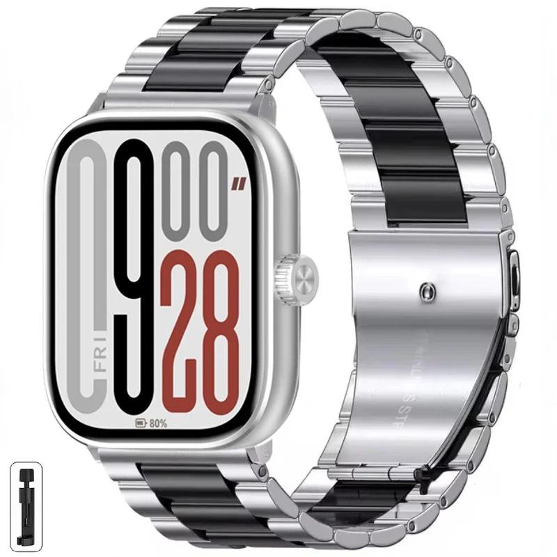 

Модний металевий ремінець для Redmi Watch 5/Redmi Watch 4 Регульований браслет з нержавіючої сталі для Xiaomi Mi Band 9 Pro/8 Pro Ремінець для зап ястя For Miband 8 Pro