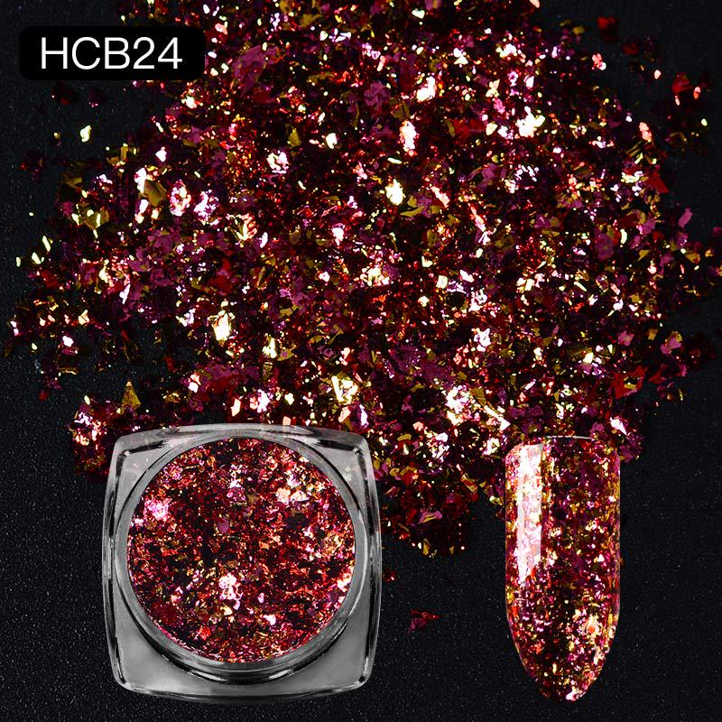 

Mtssii 1 коробка Хамелеон Волшебный блестящий порошок для маникюра Пыль Нерегулярное украшение для дизайна ногтей