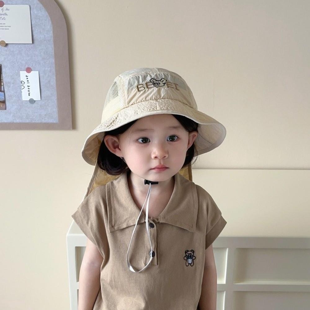 Adjustable Baby Bucket Hat Quick Drying Kids Sun Protection Cap Cute Children Fisherman Cap  Summer