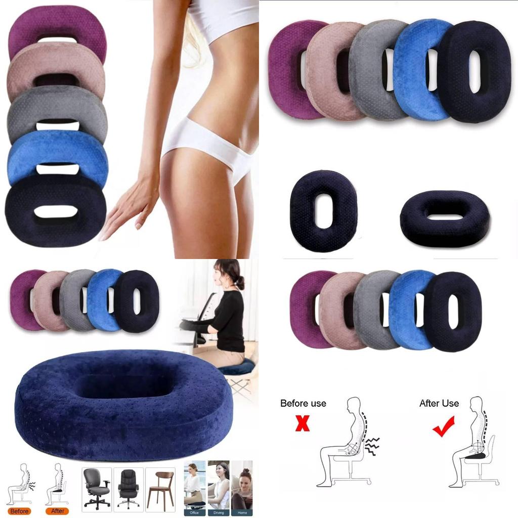 Comfortable High Resilience Memory Foam Cushion Oval Shaped Office Seat Cushion To Alleviate Pressure And Promote Wellness