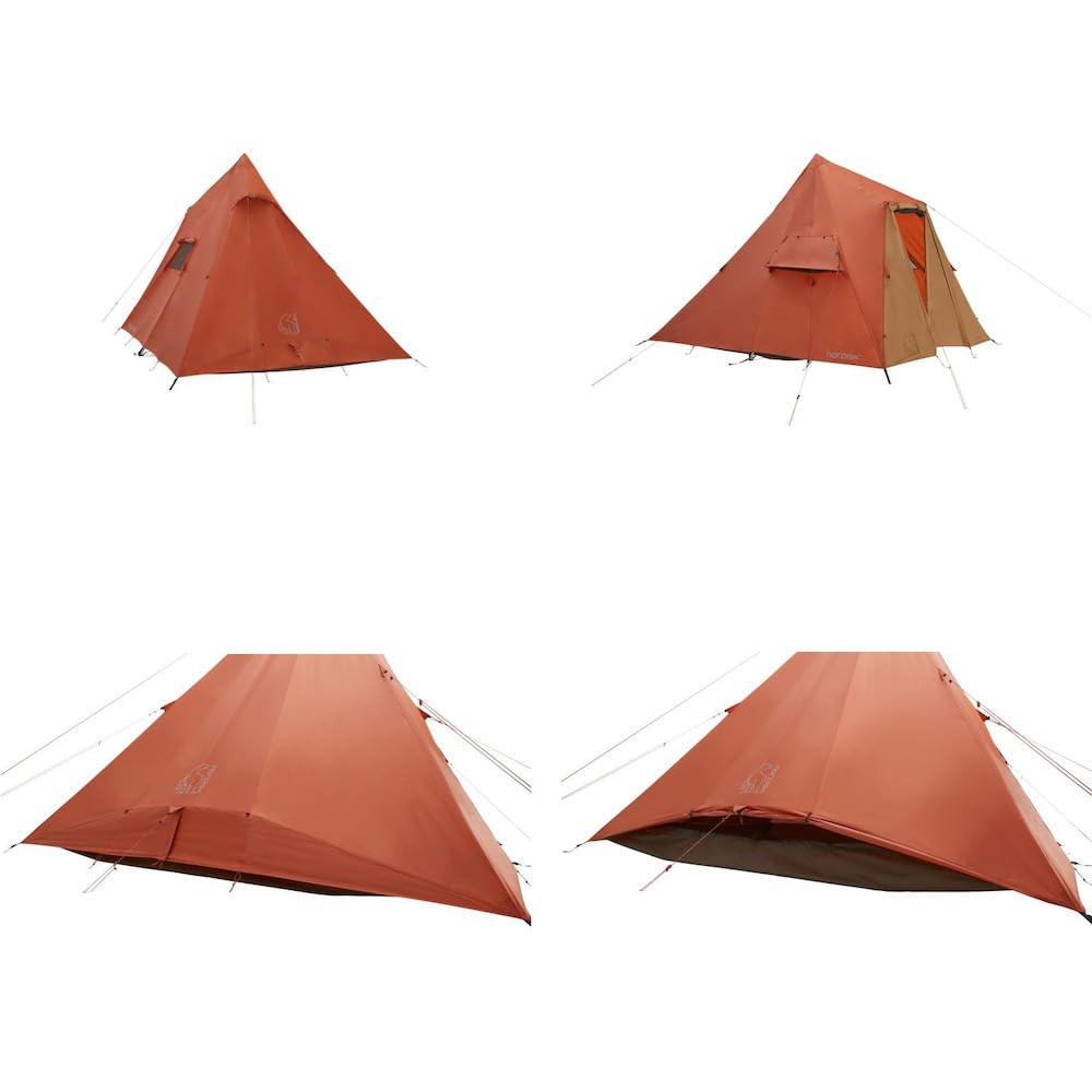 Cort de camping în aer liber NORDISK Thrymheim 3 Tipi Tip Pole Free 3 Pers. 3 122055 Picante/Caju (Thrymheim PU)