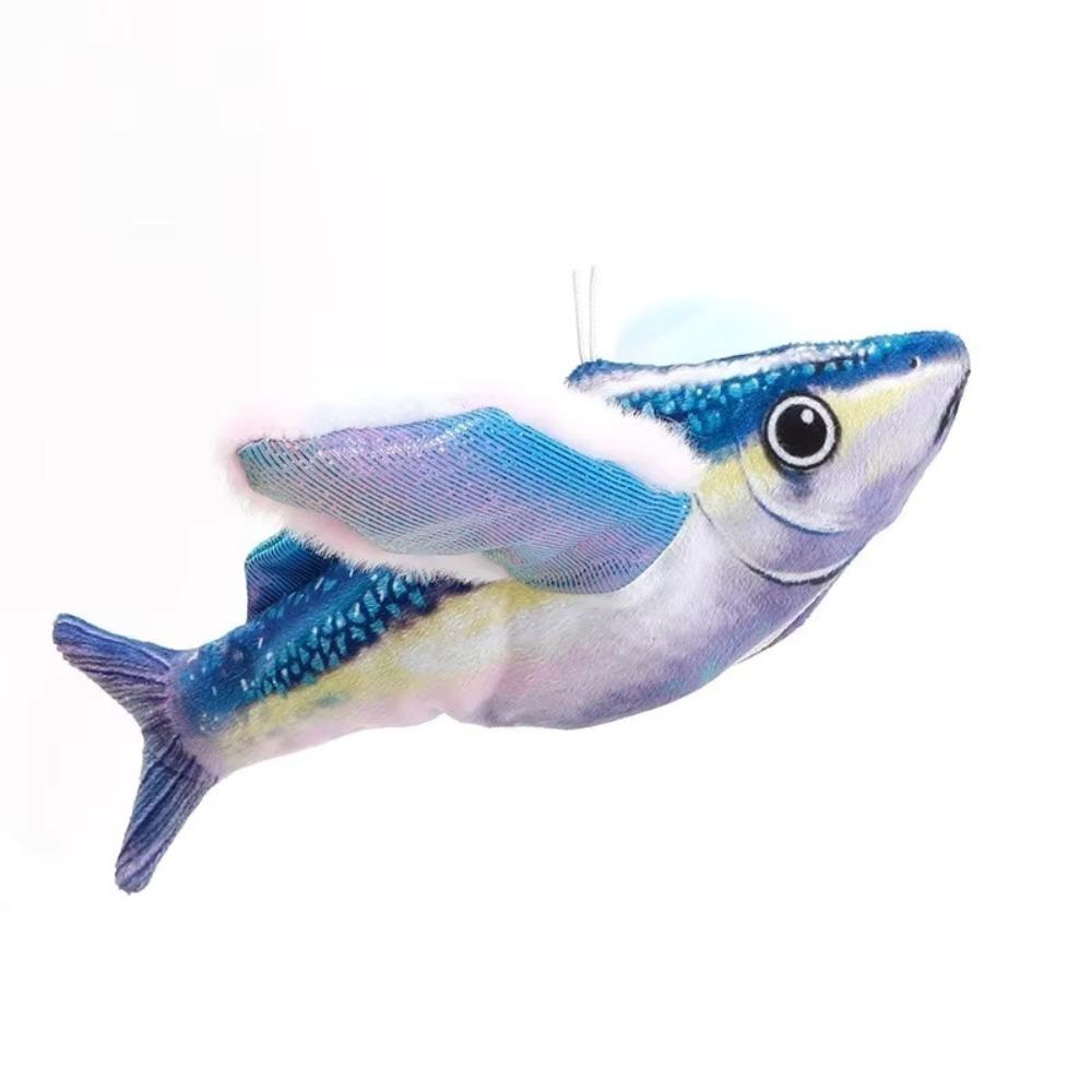 Plush Electric Flying Fish Cat Toy USB Flapping Fish Toy New Simulation Cat Toy  Indoor Cats