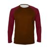 Men's Contrast Color Raglan Long Sleeve Sports Top