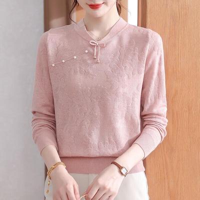 2025 New Style Women's Cheongsam Collar Knitted Top