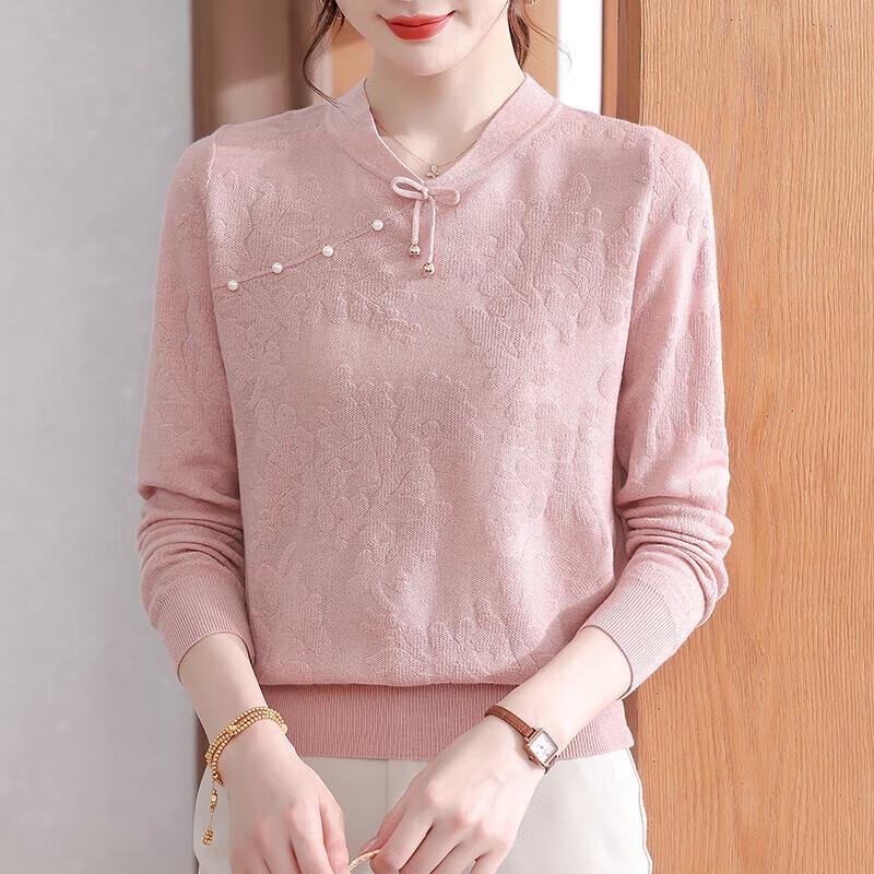 

2025 New Style Women s Cheongsam Collar Knitted Top L