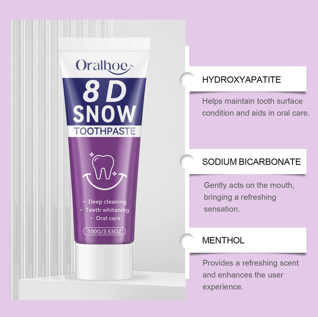 ORALHOE Dentifricio Viola Brillante - Sbiancamento dei Denti,