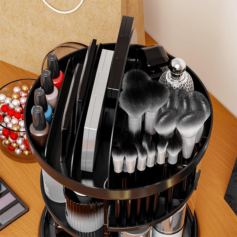 360 Rotating Makeup Organizer For Vanity,Clear Spinning Organizer And Make Up Organizers For Counter